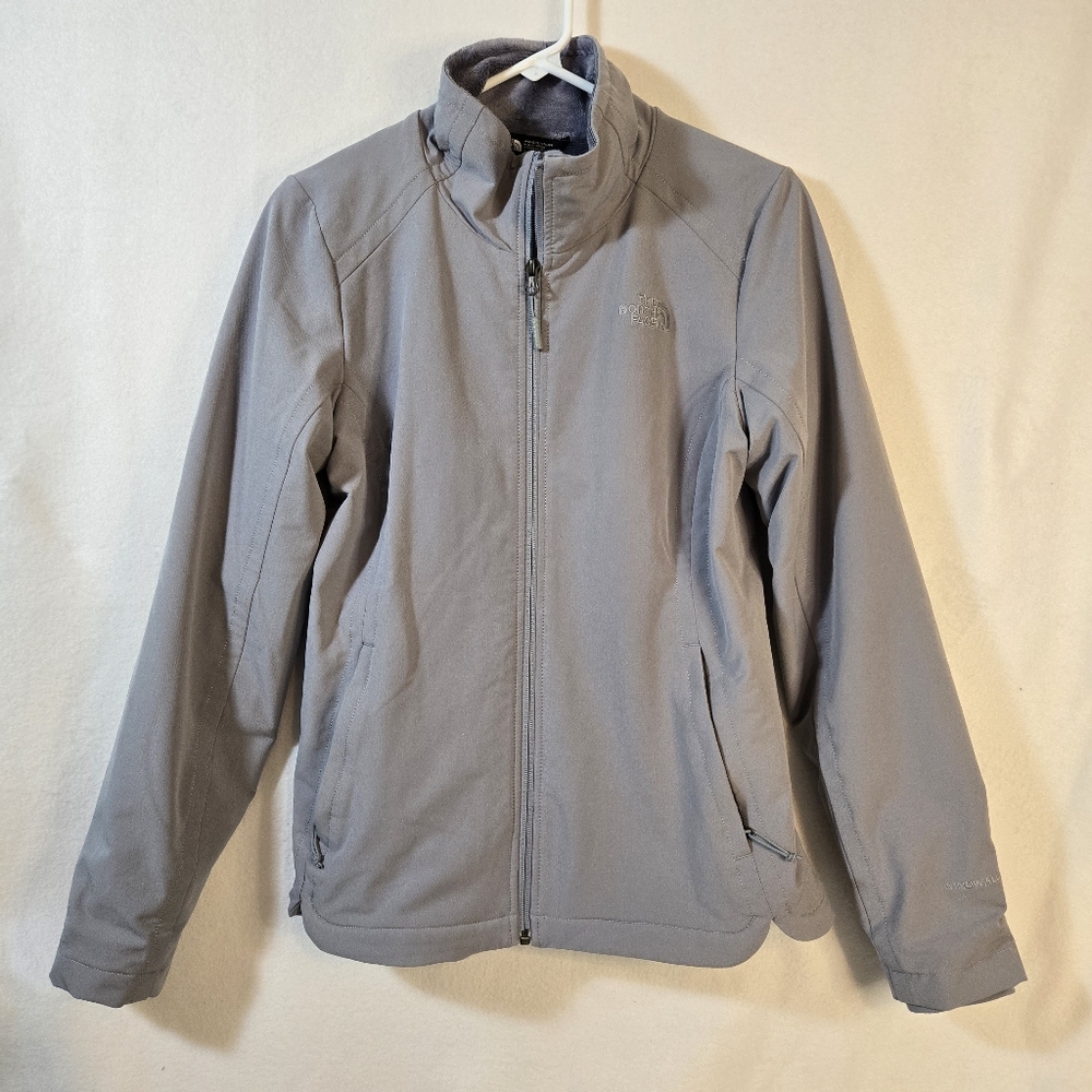 The North Face WINDWALL‎ Full Zip Gray Jacket Lined Sz Small Excellent Condition